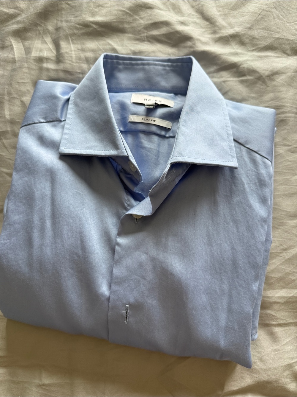 Reiss Men's Slim Light Blue Dress Shirt